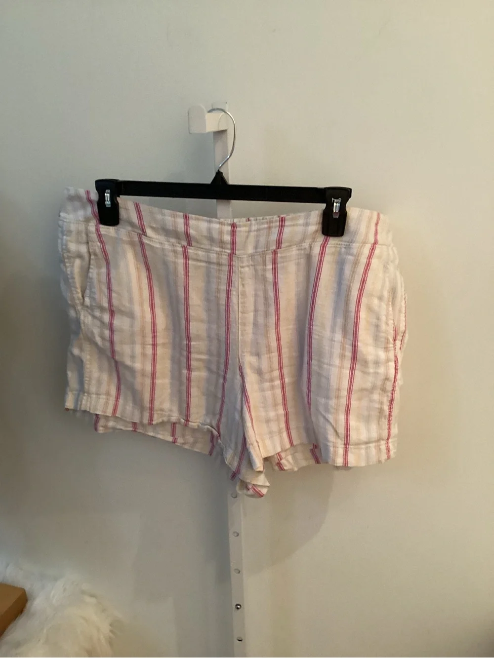 GAP Linen Blend Striped Pull-On Shorts XXL Coastal Cottagecore